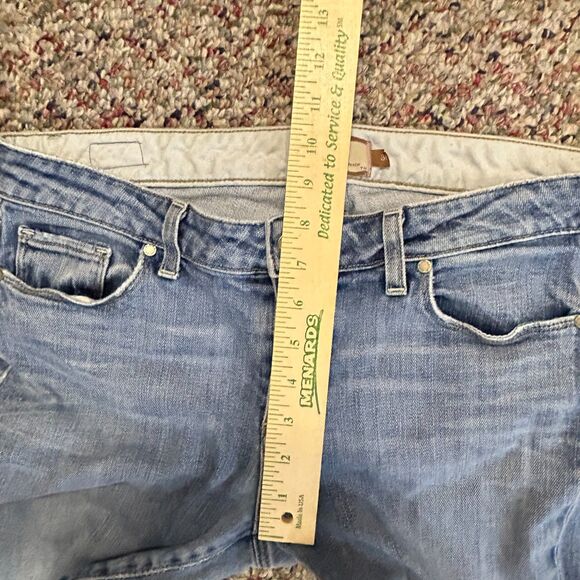 Paige Hollywood Hills Blue Light-Med Wash Lower Rise Flared Bootcut Jeans Sz 31 - Picture 11 of 14